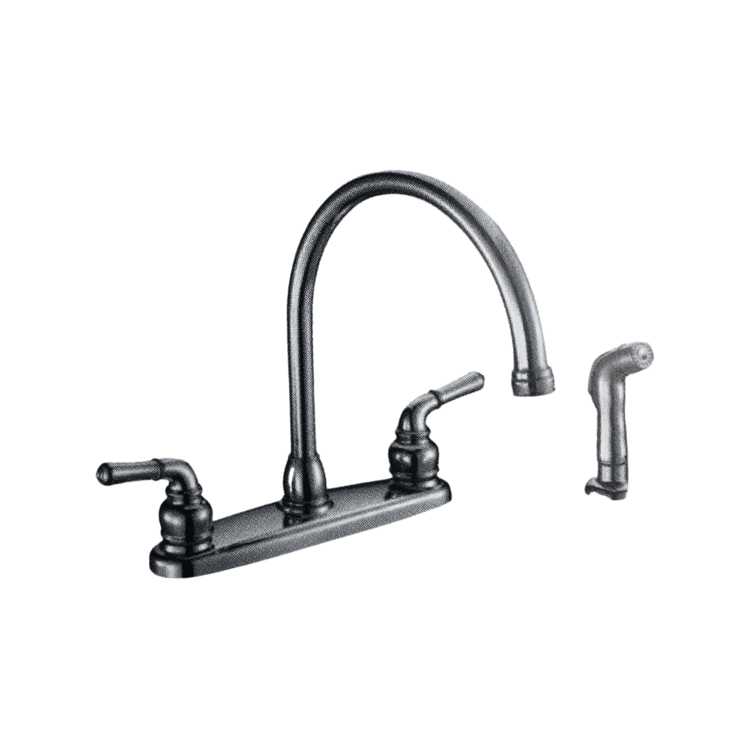 Chrome Lever Handle With Spray | 52-0009CF | 52-0010CF