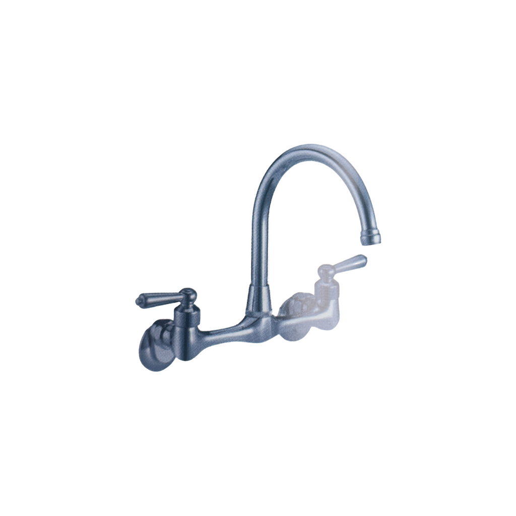 Chrome Lever Handle Wallmount Ceramic Disc Stem | 51-0043CF